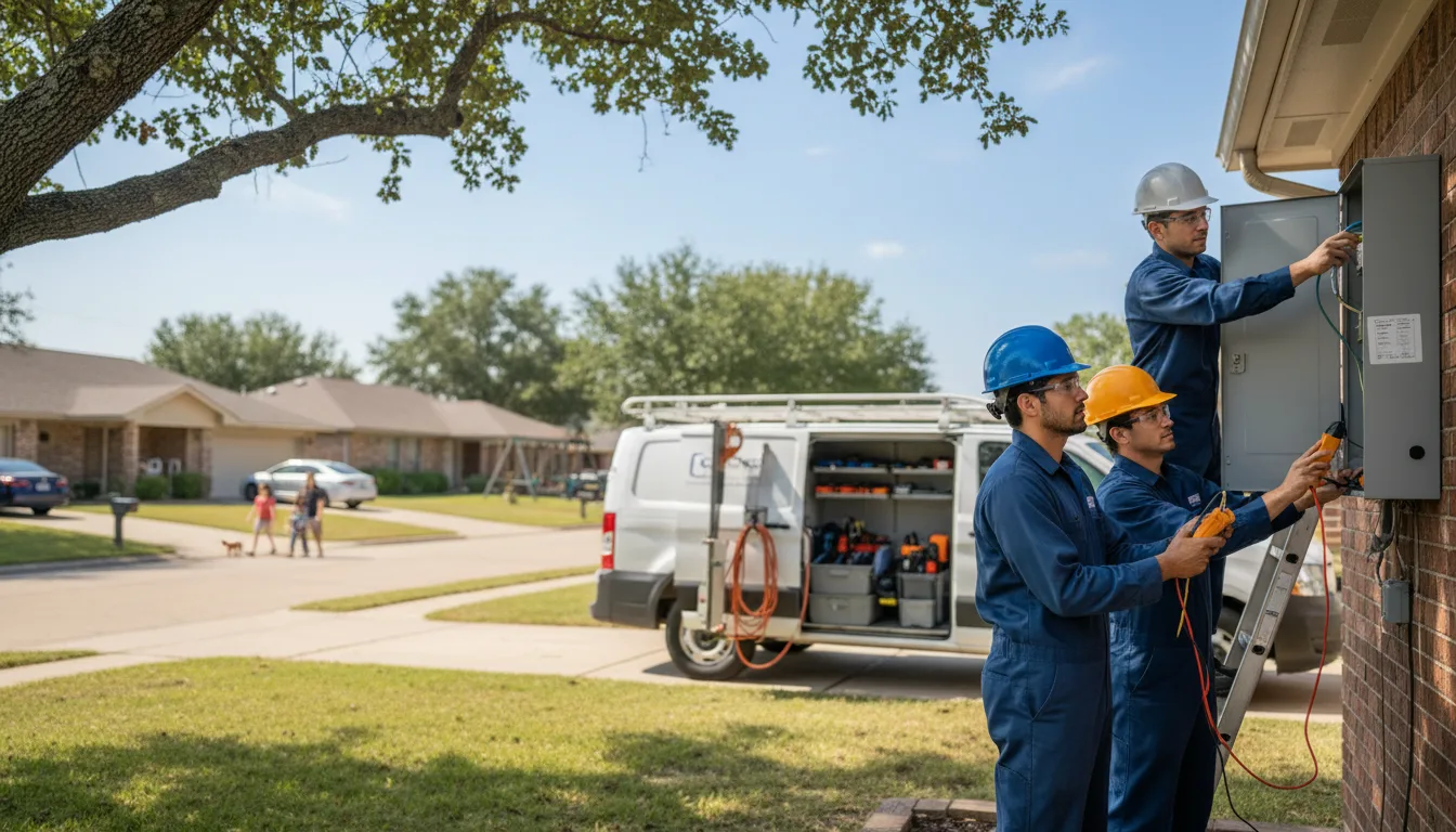 Certified electrician providing emergency electrical services in Bussey, IA